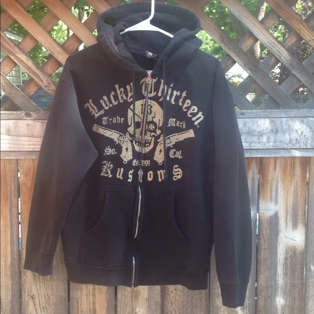 Luck 13 apparel zip up hoodie